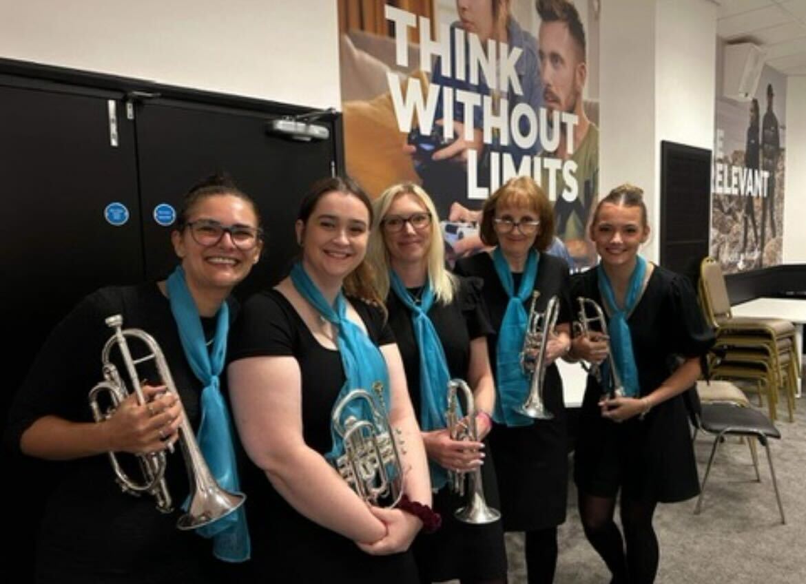 Cornet players at a contest